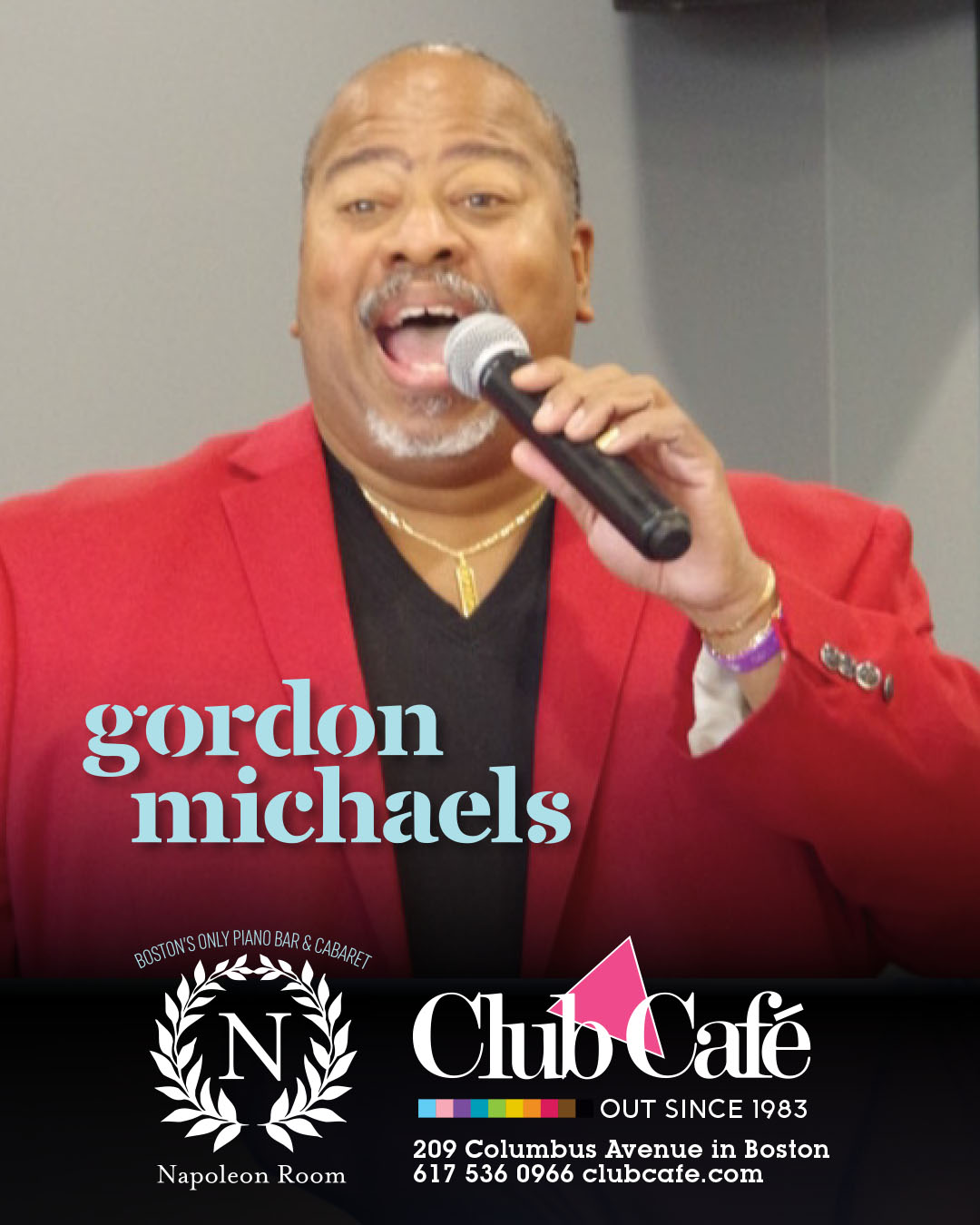 Gordon Michaels at the Napoleon Room at Club Cafe Boston