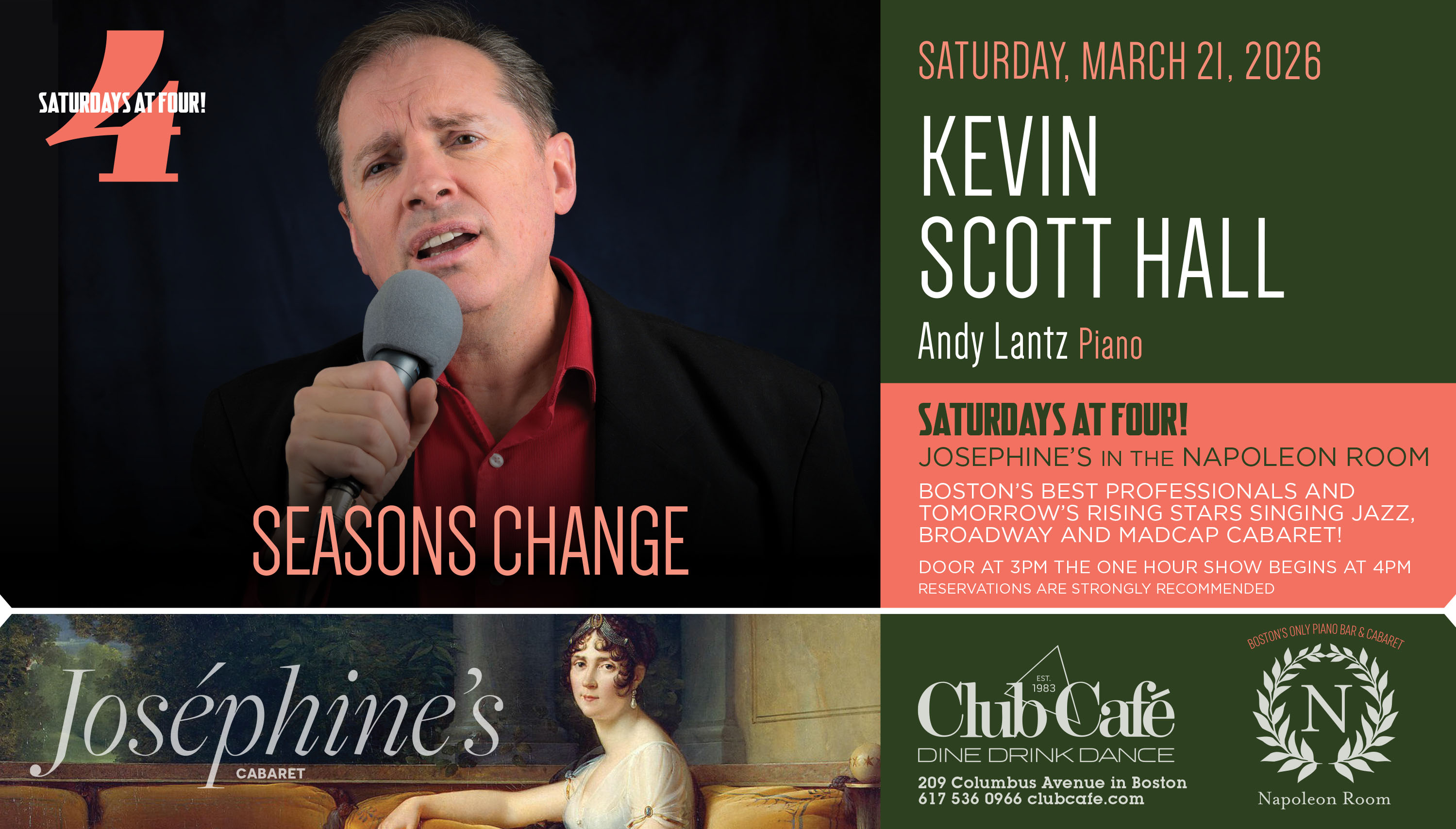 Kevin Scott Hall Cabaret Show at Club Cafe Boston