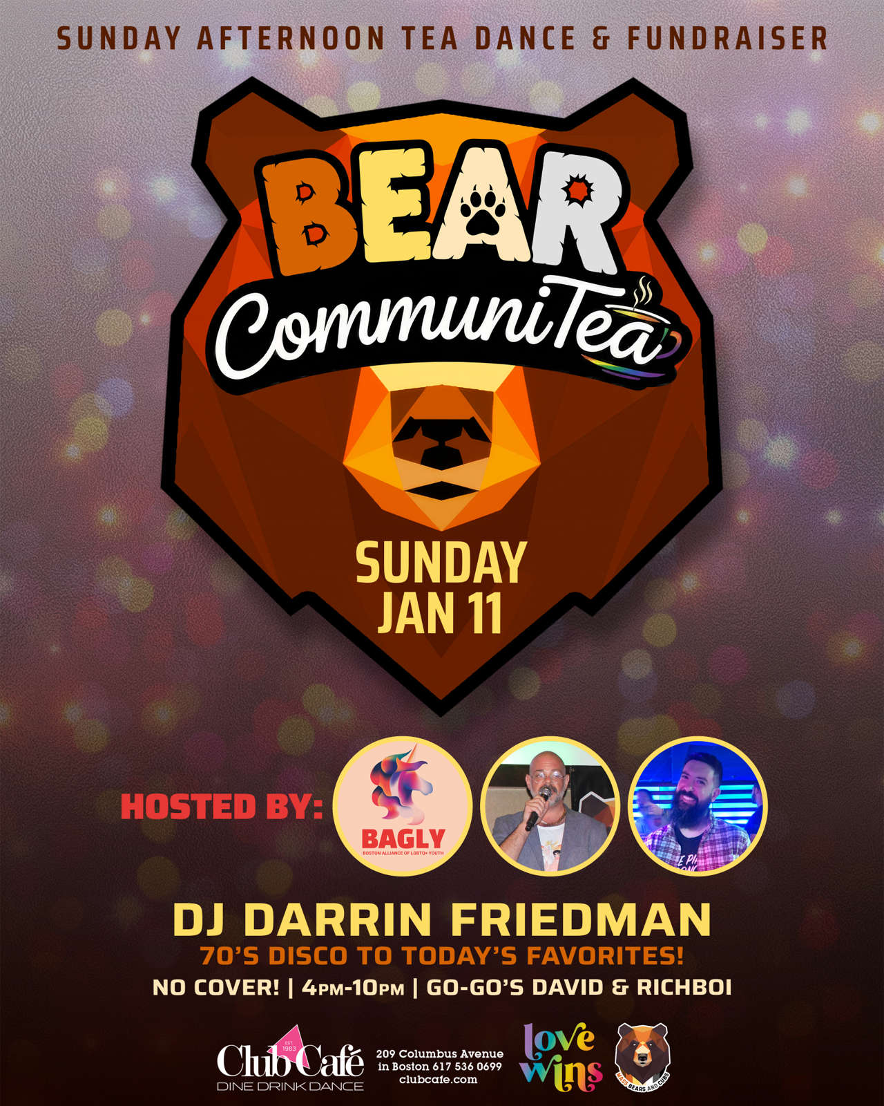 Sunday Bear Tea Dance Club Cafe Boston Gay