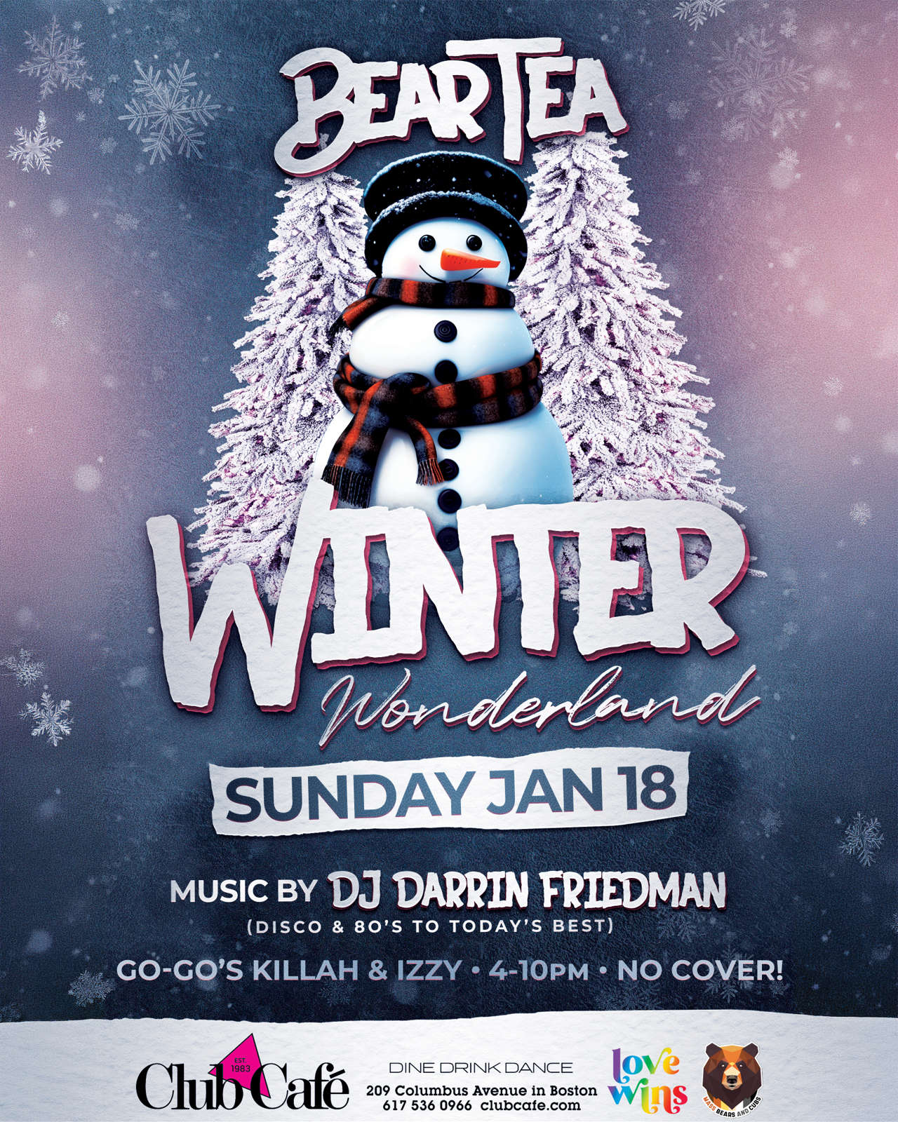 BearTea Dance Winter Wonderland at Club Cafe Boston