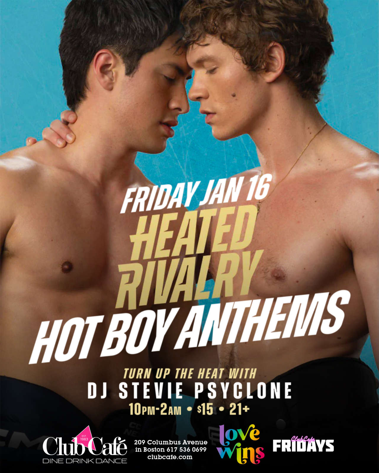 Heated Rivalry Hot Boy Anthems Club Cafe Boston DJ Stevie Psyclone Dancing