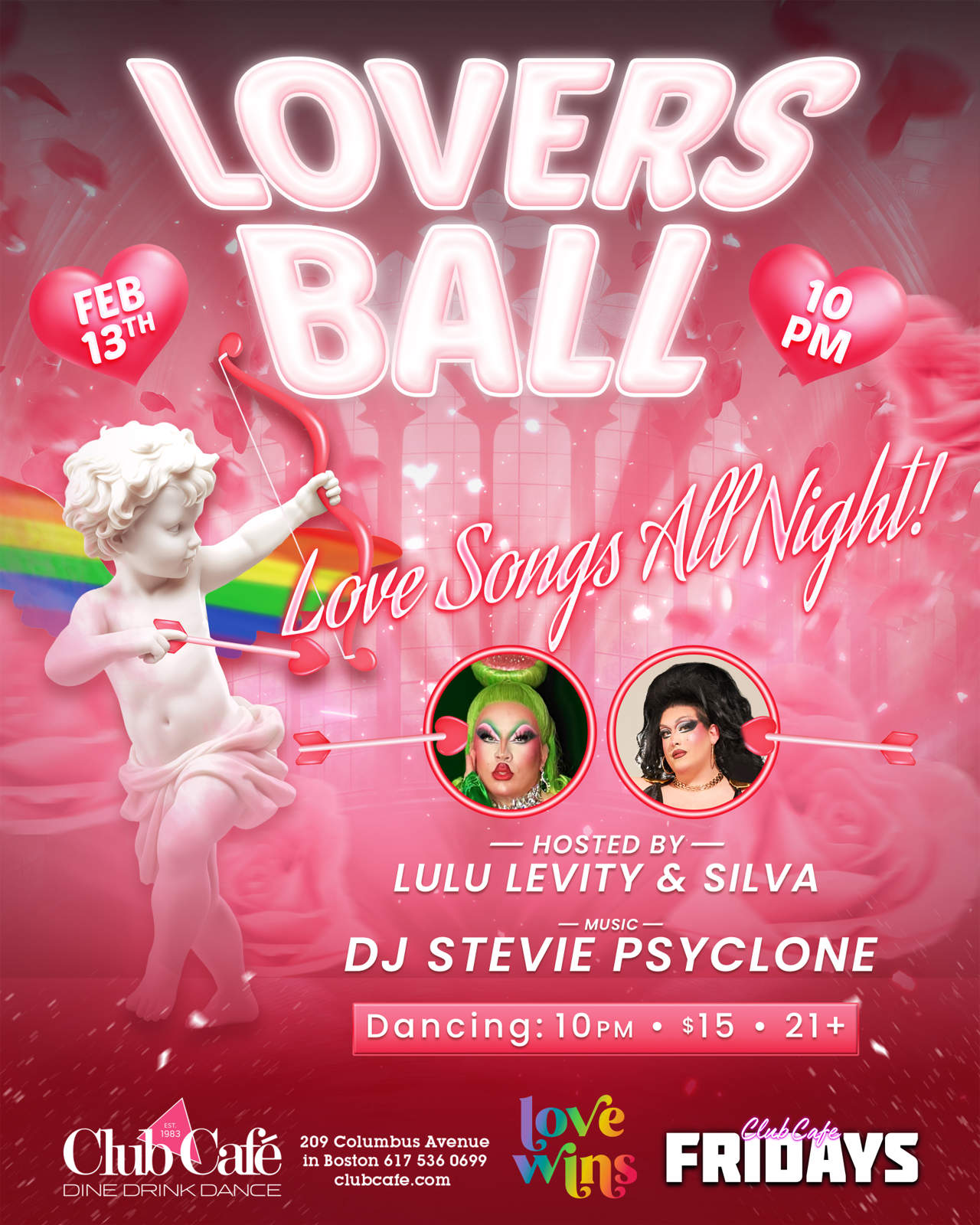 Boston Valentine Lovers Ball Dance Party at Club Cafe