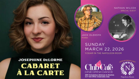 Best piano bar Cabaret show at Club Cafe Boston with Josephine DeLorme