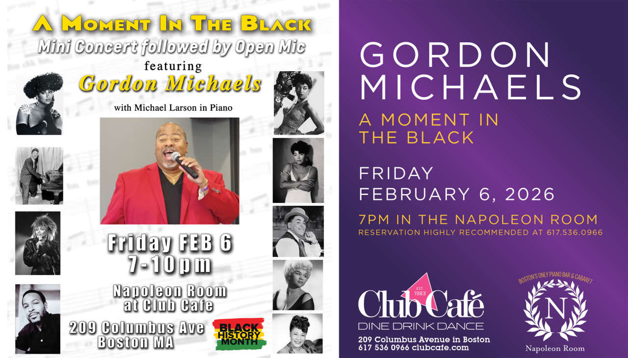Gordon Michaels at Club Cafe Boston Napoleon Room Best Cabaret
