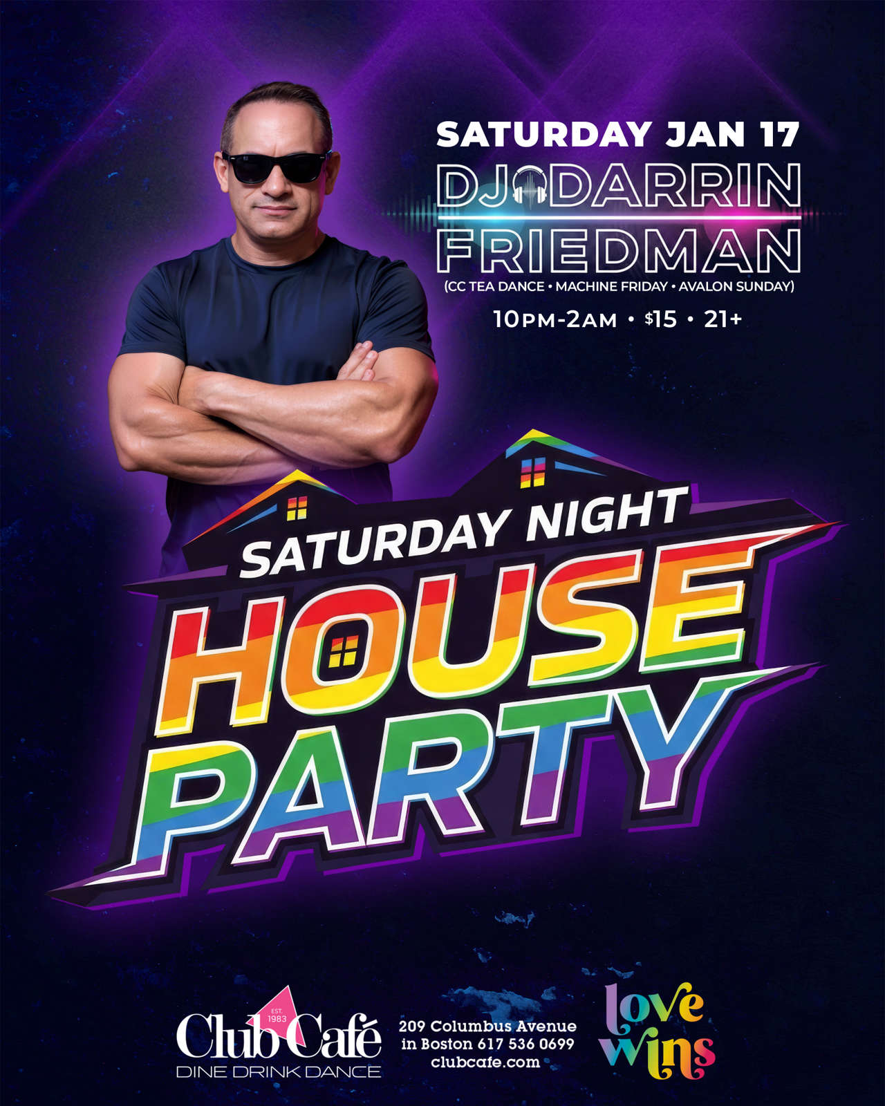 Saturday House Party Dancing Darrin Friedman Club Cafe Boston