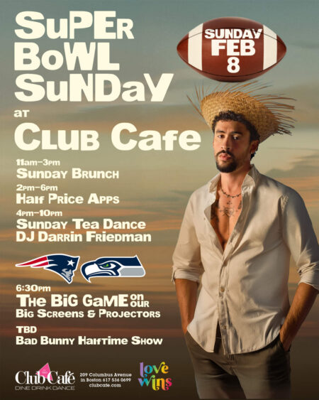Boston Super Bowl Sunday the big game on big screens at Club Cafe Boston