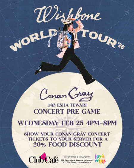 Conan Gray wishbone tour concert Pre-Party at Club Cafe Boston