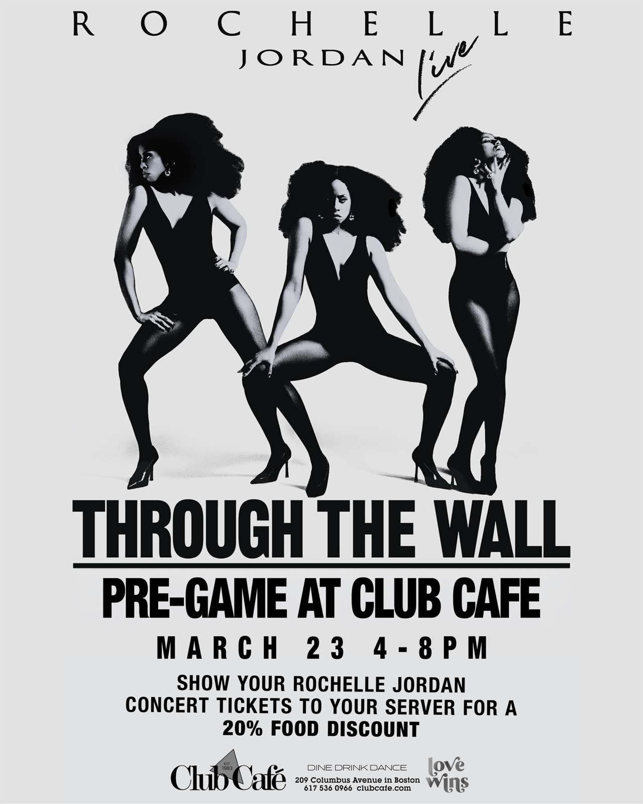 Rochelle Jordan Through The Wall Concert Pre-party at Club Cafe Boston