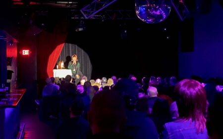 Coco Peru Moonshine Room Performance Theatre Style seating arrangement