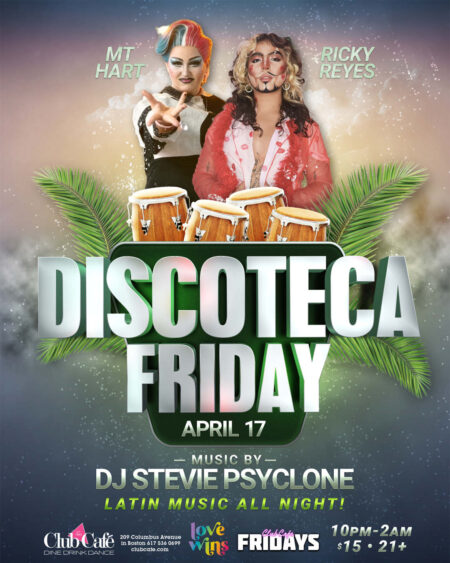 Discoteca Friday Dance party latin music at club cafe Boston