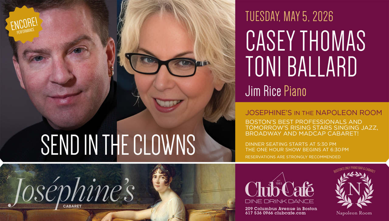 Boston Best Cabaret show at Club Cafe with Casey Thomas and Toni Ballard