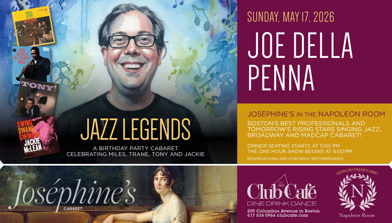 Joe Della Penna Jazz Legends at Napoleon Room Cabaret Club Cafe Boston