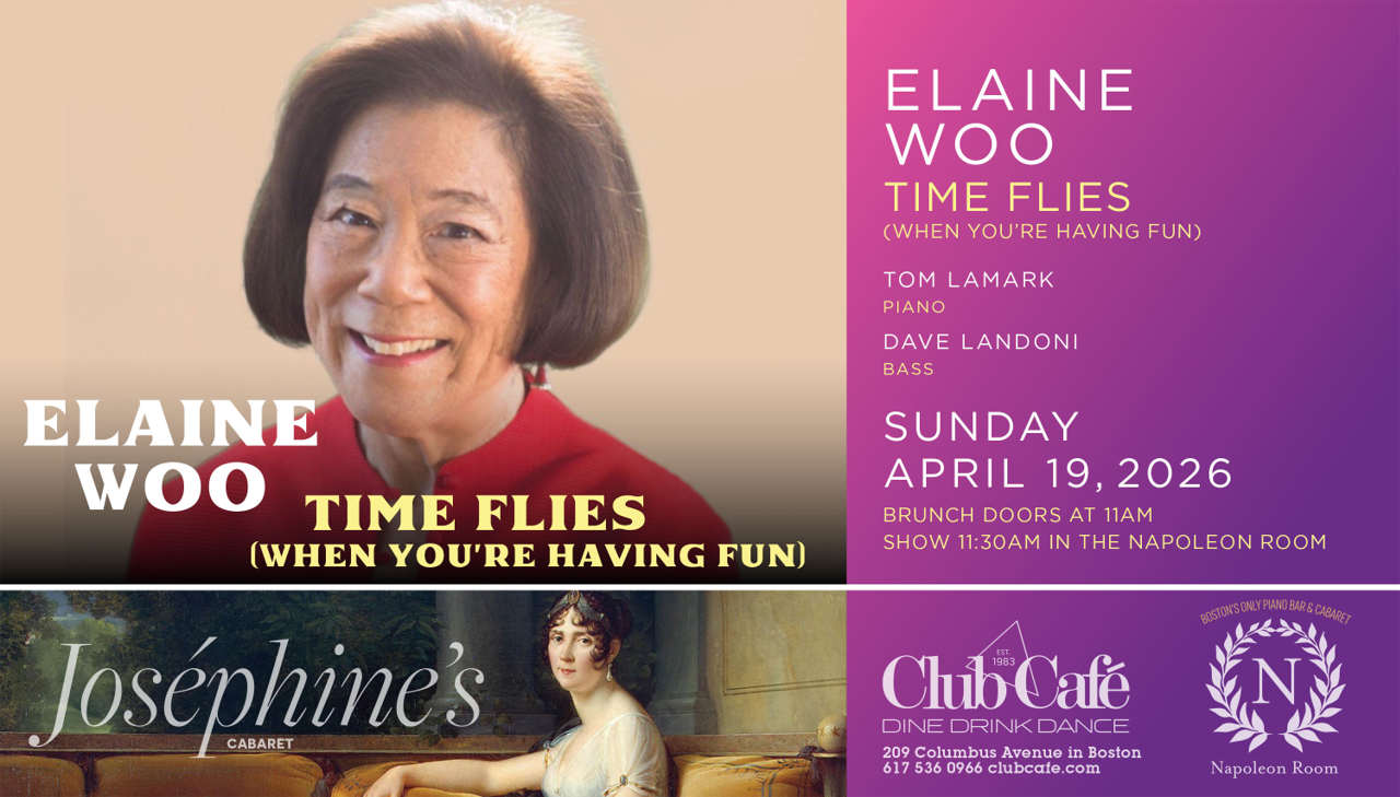 best Sunday Brunch Cabaret show piano bar Elaine Woo at Club Cafe Boston