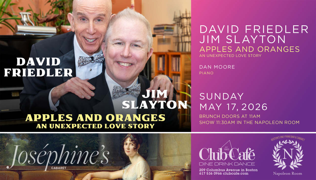 David Friedler and Jim Slayton. David and Jim return to Josephine's Room for a brunch-time cabaret.