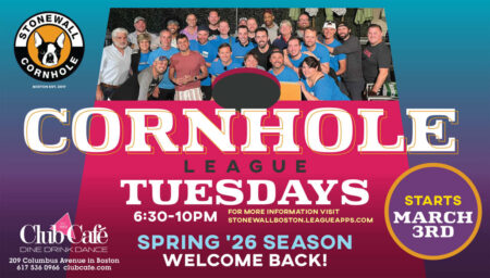 Club Cafe Boston Cornhole league every Tuesday