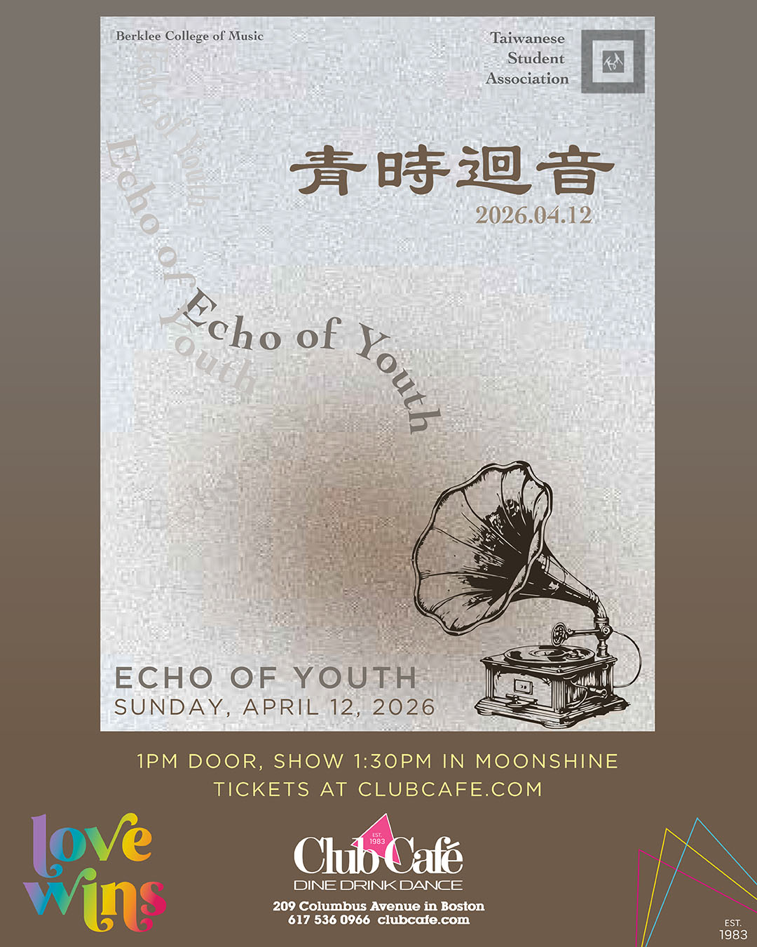 Echo of Youth show at Club Cafe Boston