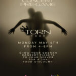 COBRAH CONCERT PRE-PARTY. Show your COBRAH CONCERT tickets to your server for a 20% discount on your food.
