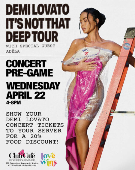 DEMI LOVATO CONCERT PRE-PARTY. Show your DEMI LOVATO CONCERT tickets to your server for a 20% discount on your food.