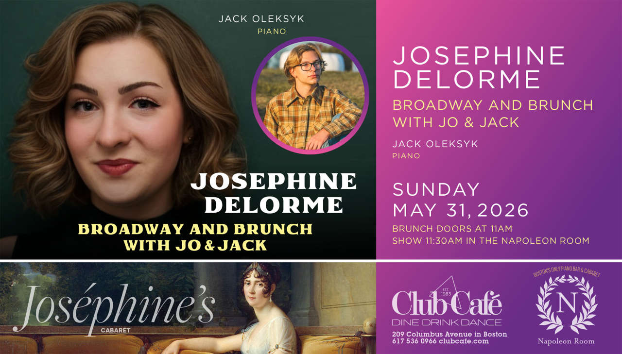 Best piano bar Cabaret show at Club Cafe Boston with Josephine DeLorme