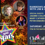 rainbows and stars pride parties with Jim Rice, Valerie Roy, JEANNE COLLINS, PETER DIMURO, and MARY CATHERINE WARD