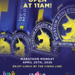 Club Cafe Boston is open at 11am on Marathon Monday for Lunch
