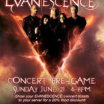 Wake up your soul before the big show! Join fellow rock fans at Club Café on June 21 from 4:00 PM to 8:00 PM for the ultimate Evanescence pre-party dinner and drinks. Skip the arena crowds and fuel up on a great meal while enjoying themed cocktails and non-stop music.