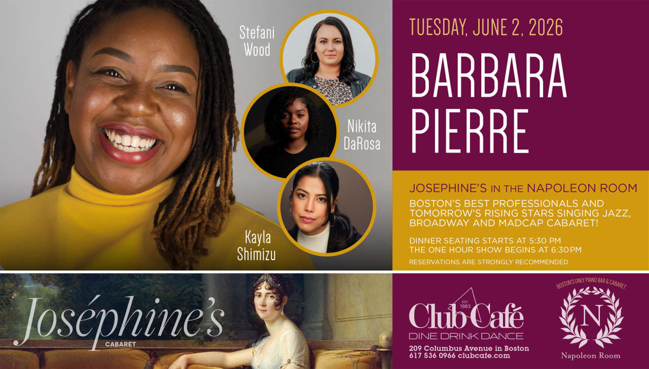 Boston's Best Cabaret, Barbara Pierre in Napoleon Room at Club Cafe