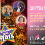 rainbows and starts Pride parties at Club Cafe Boston with Katie LaMark and guests