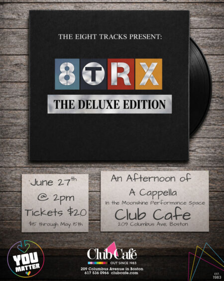 afternoon of a cappella at Club Café as The Eight Tracks return to the stage for their biggest solo show yet