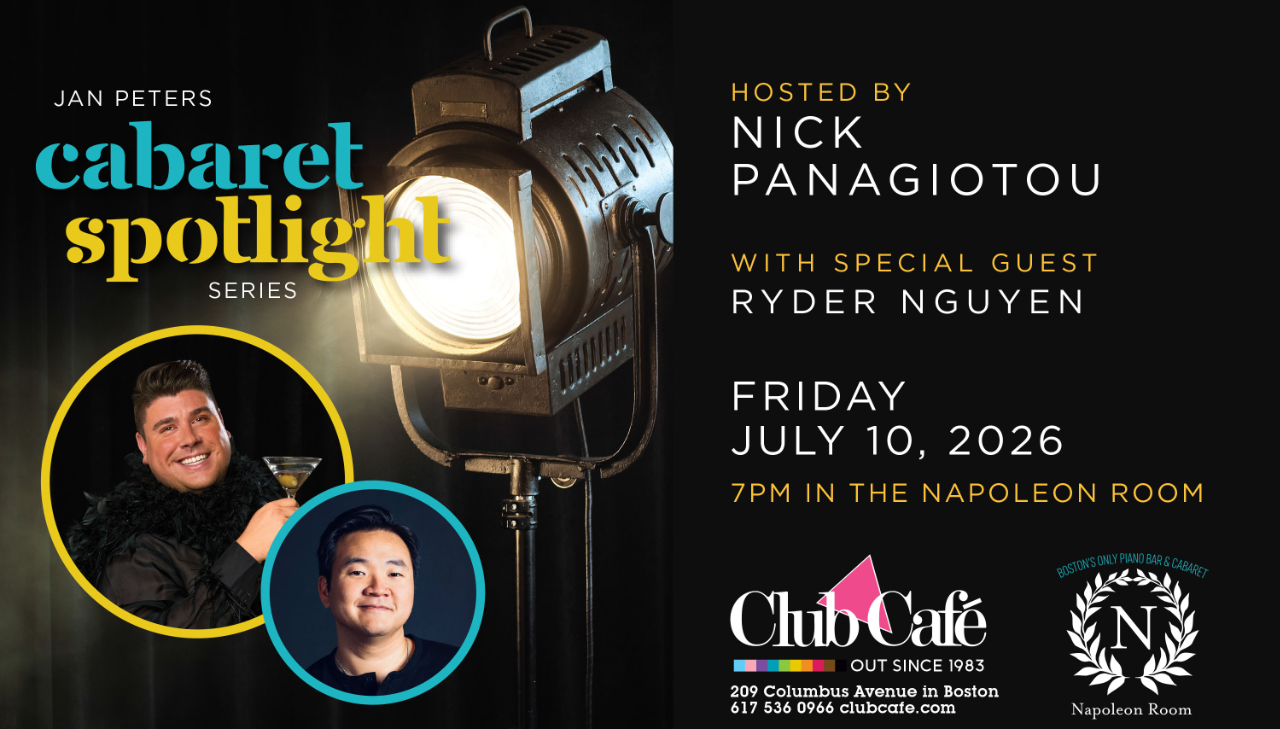 CABARET SPOTLIGHT hosted by NICK PANAGIOTOU with special guest RYDER NGUYEN.