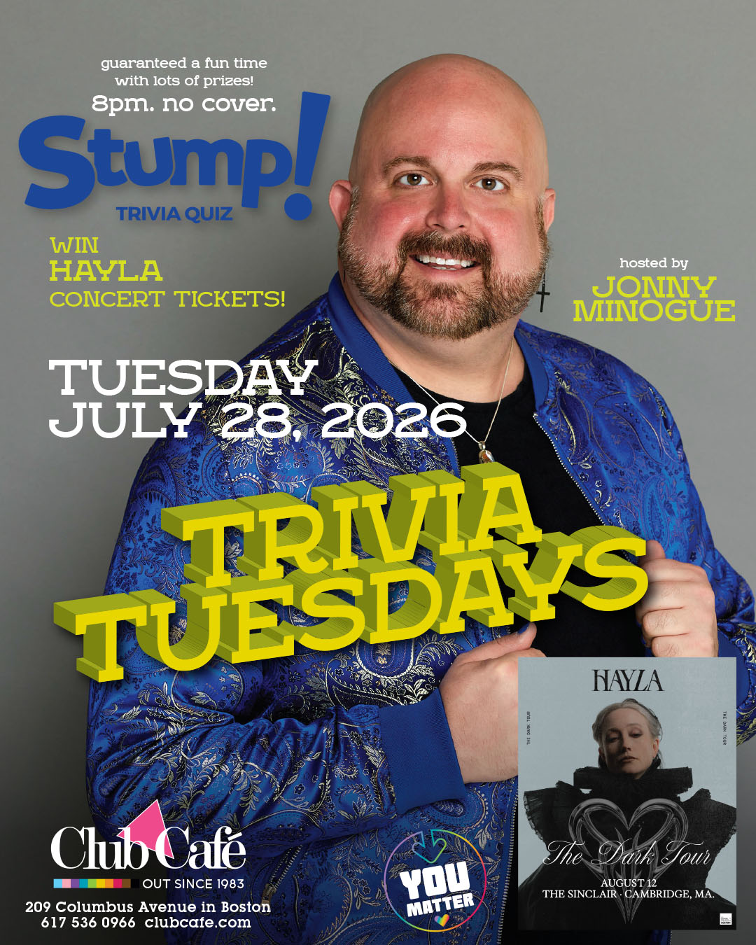 Trivia Tuesday at Club Cafe Boston win concert tickets