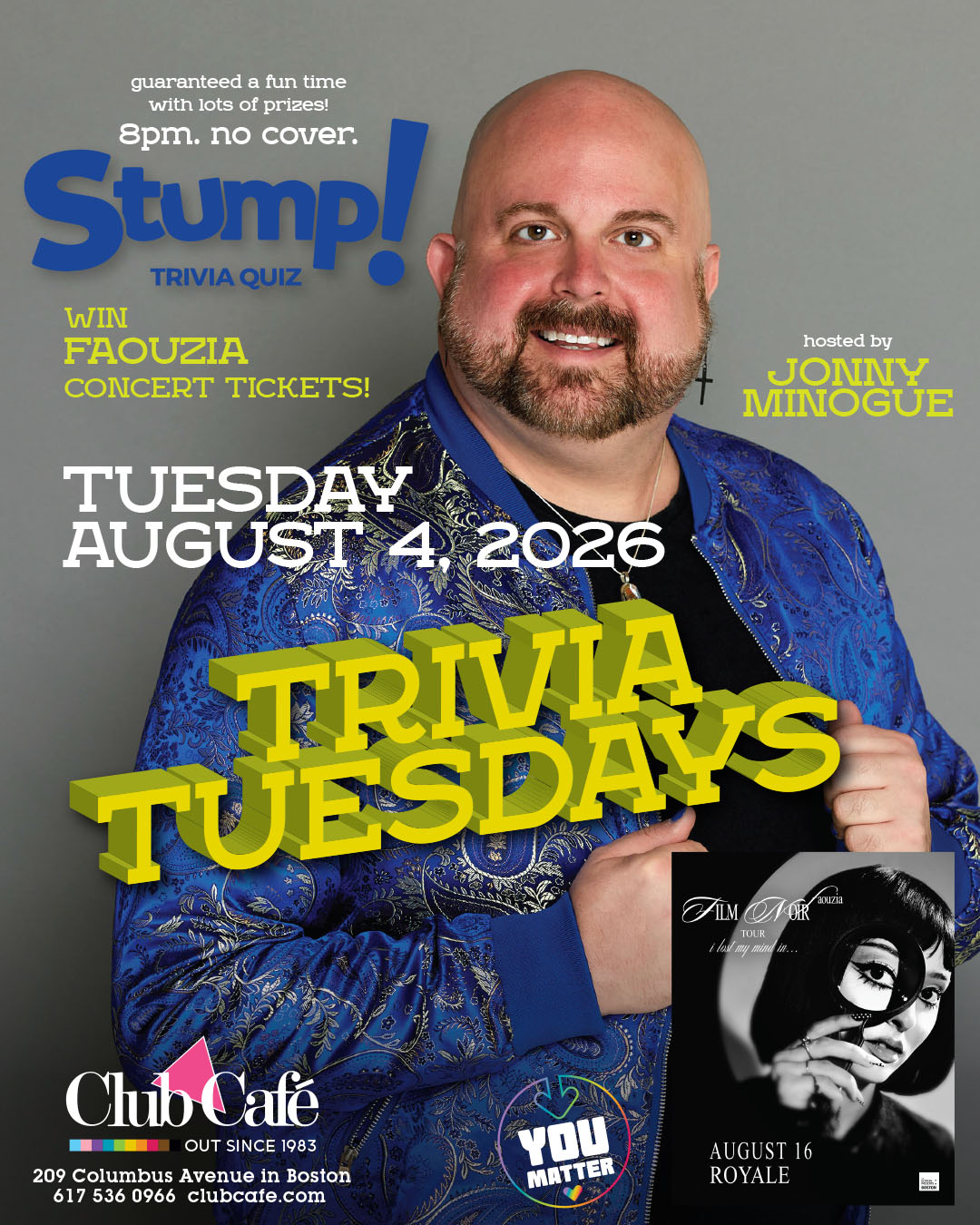 Trivia Tuesday at Club Cafe Boston win concert tickets