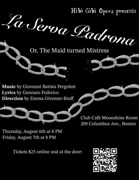 "La Serva Padrona" by Pergolesi at Club Cafe Boston