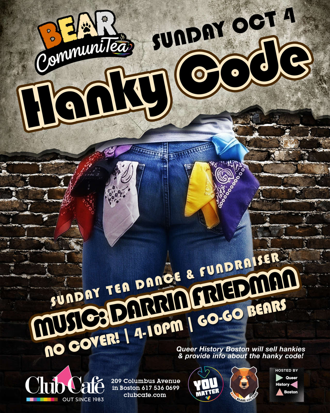 Bear Tea Hanky Code at Club Cafe Boston