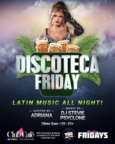 Discoteca Friday Dance party latin music at club cafe Boston