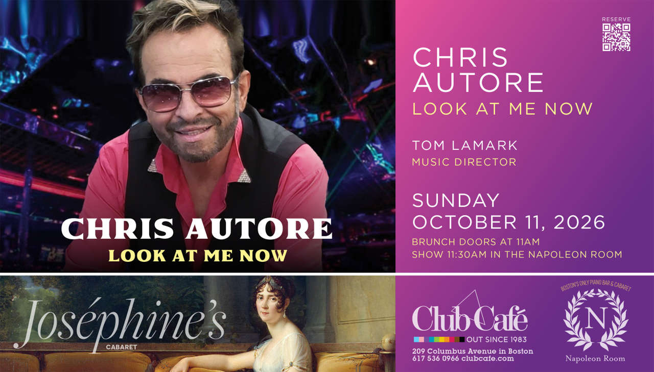 best cabaret piano bar brunch with Chris Autore at Club Cafe Boston