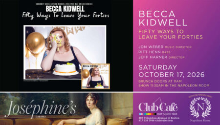 best cabaret piano bar brunch with Becca Kidwell at Club Cafe Boston