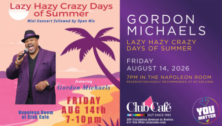 Best Cabaret Broadway piano bar supper club at club cafe Boston with Gordon Michaels