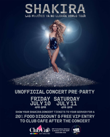 Shakira concert pre party at club cafe Boston