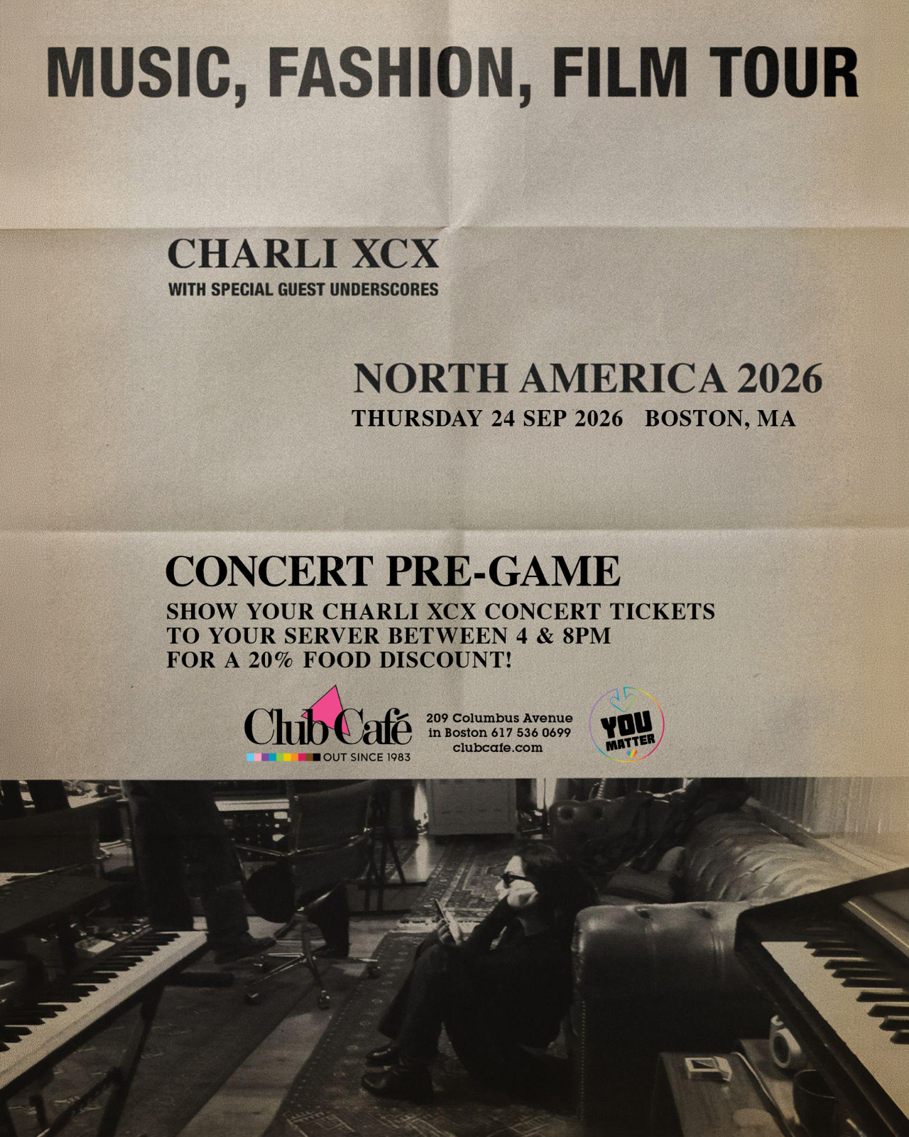 Charli XCX Pregame at Club Cafe Boston