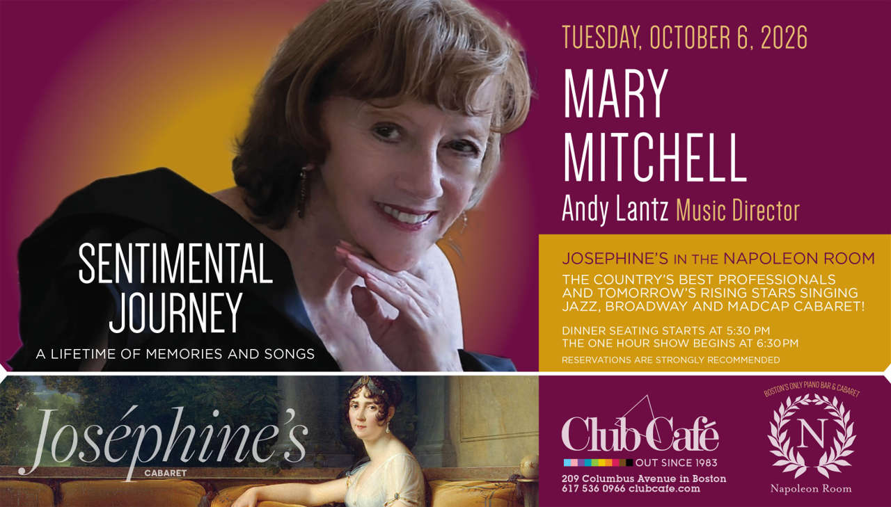 best cabaret supper club dinner show with Mary Mitchell at Club Cafe Boston