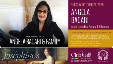 best cabaret supper club dinner show with Angela Bacari and Family at Club Cafe Boston