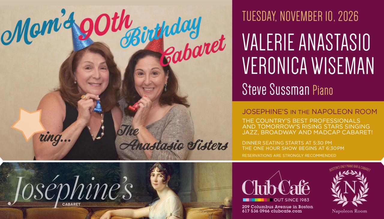 The Anastasio Sisters brunch cabaret at club cafe boston