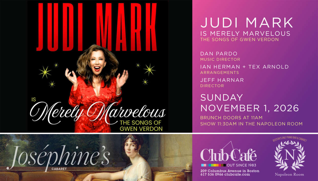 Judi Mark cabaret brunch show at Club Cafe Boston