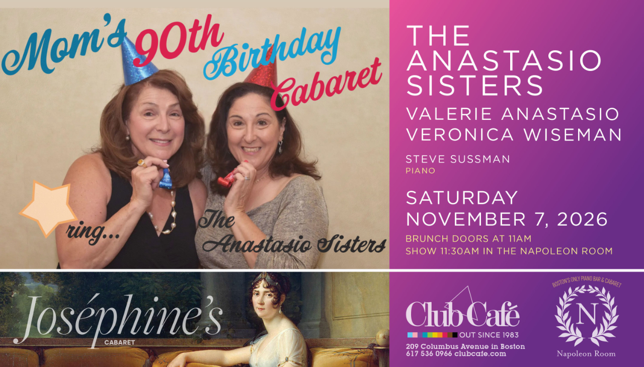 The Anastasio Sisters brunch cabaret at club cafe boston