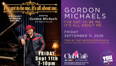Best Cabaret Broadway piano bar supper club at club cafe Boston with Gordon Michaels