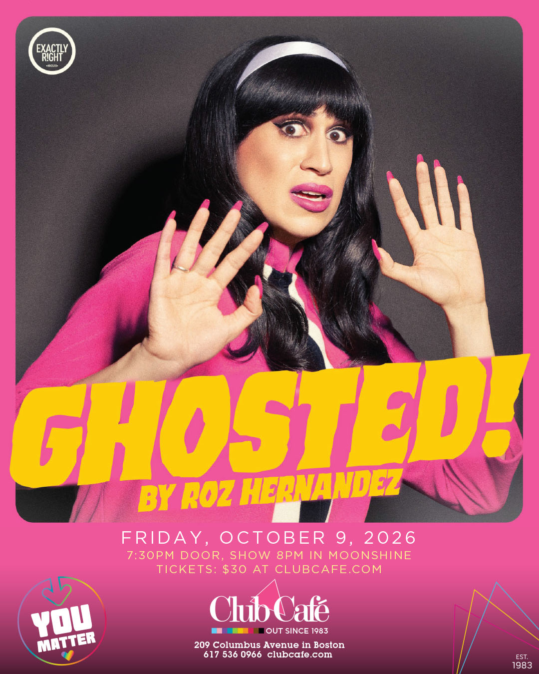 Roz Hernandez is bringing her chart-topping queer comedy paranormal podcast GHOSTED! to town! This time, Roz wants to open the floor to the audience for a ghost story COMPETITION.