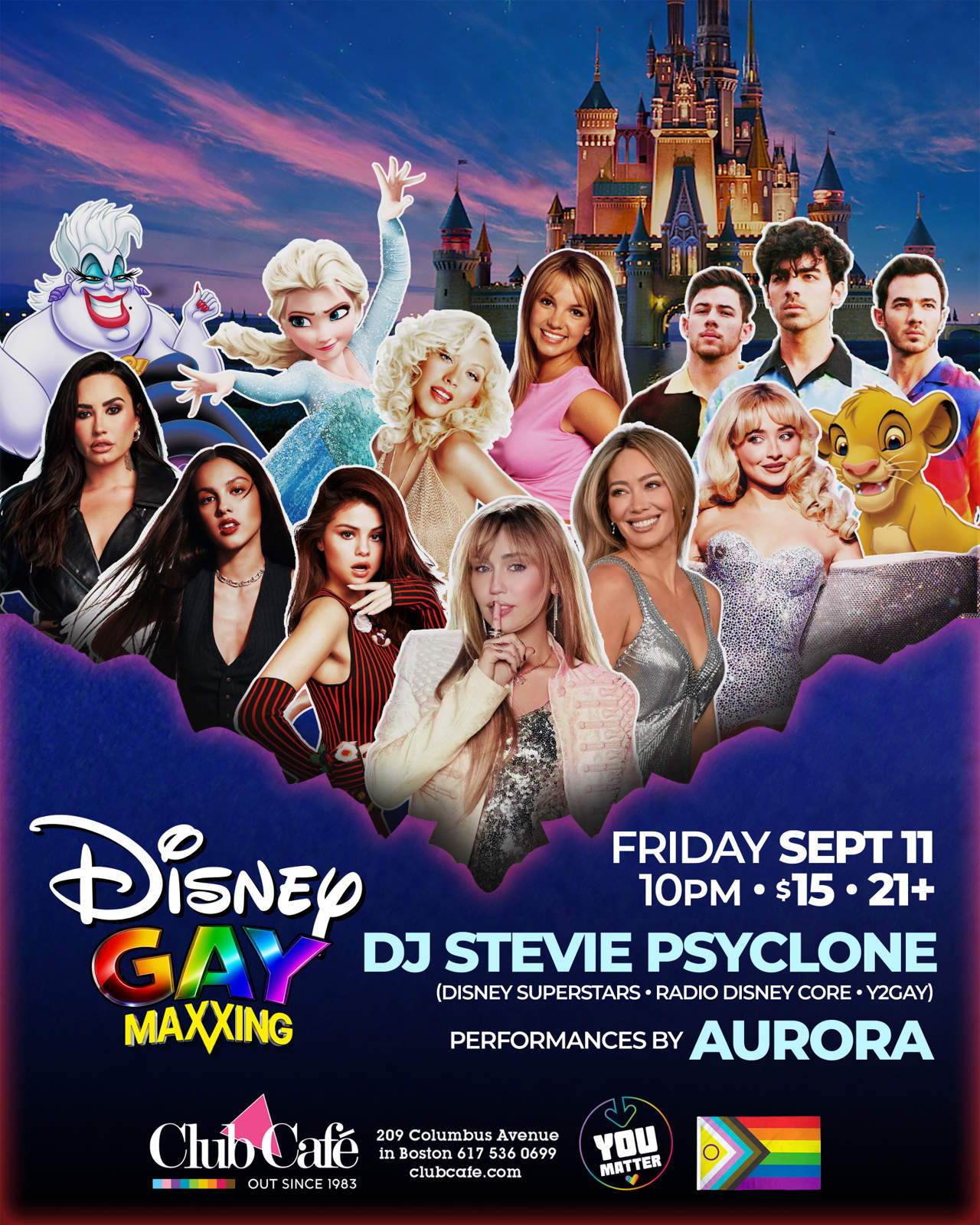 Fridays Dancing at Club Cafe Boston with DJ Stevie Psyclone