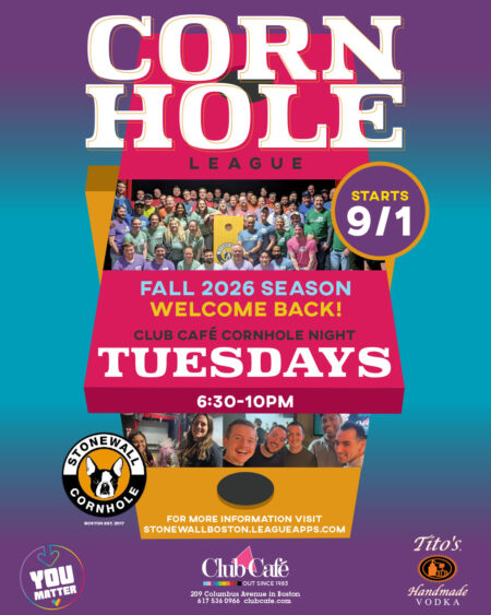 Club Cafe Boston Cornhole league every Tuesday