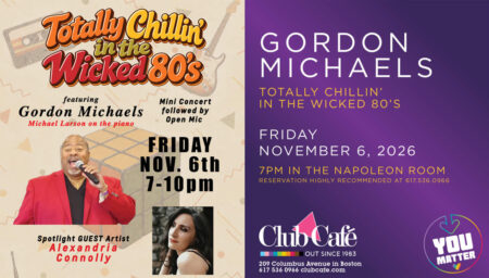 Gordon Michaels at the Napoleon Room at Club Cafe Boston